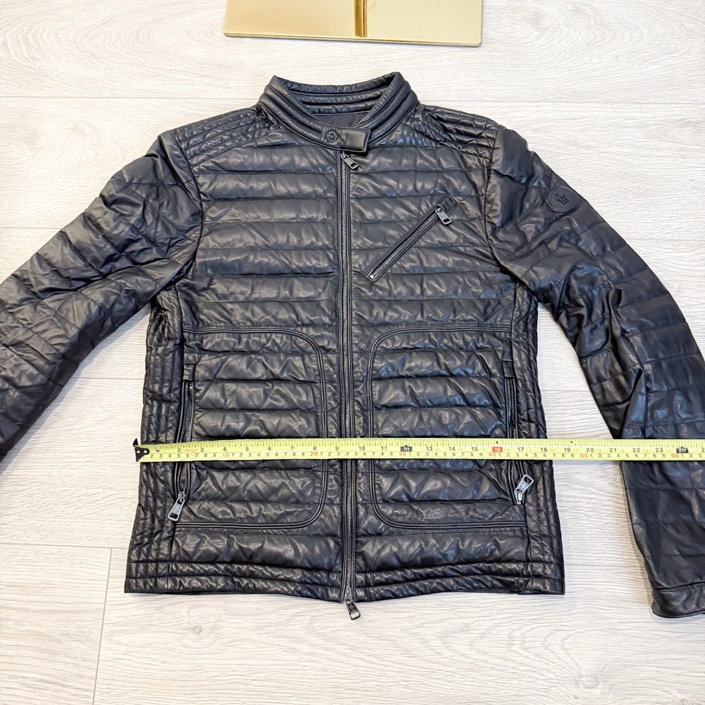 Moncler full leather Quilted Jacket Size 1 (Fits more like Size Small) JU0011 - Picture 12 of 15